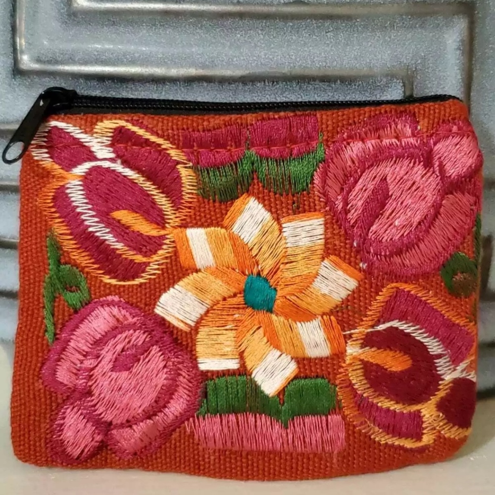 Embroidered ID wallet, card holder